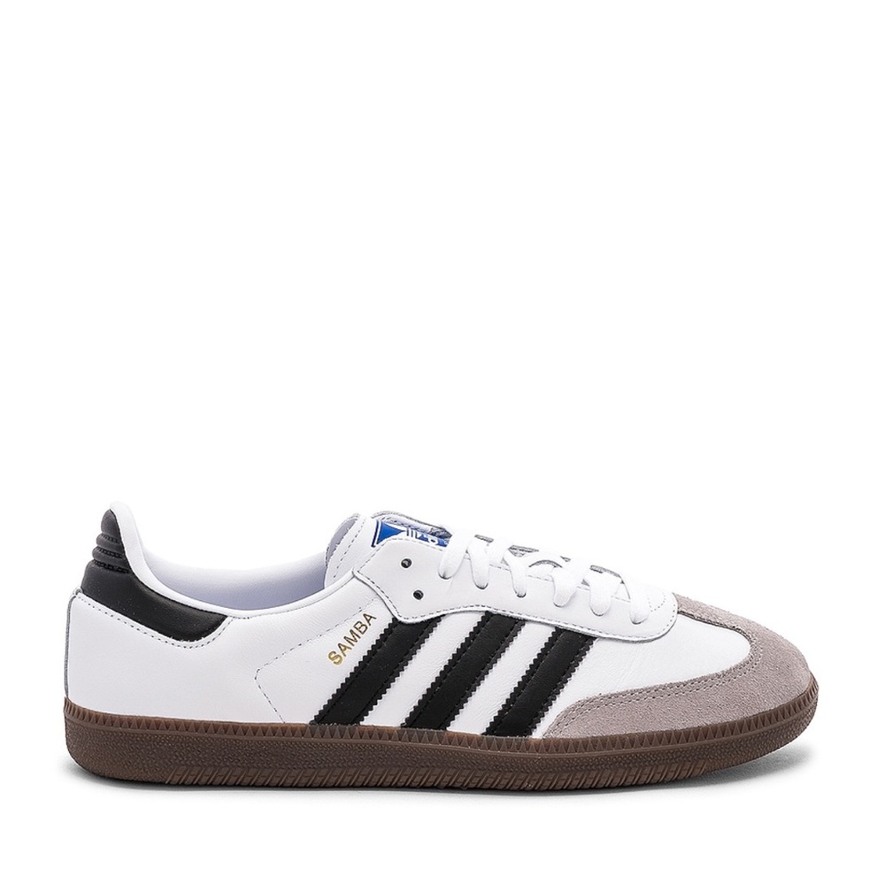 Adidas Original Samba in White, Black, & Clear Granite